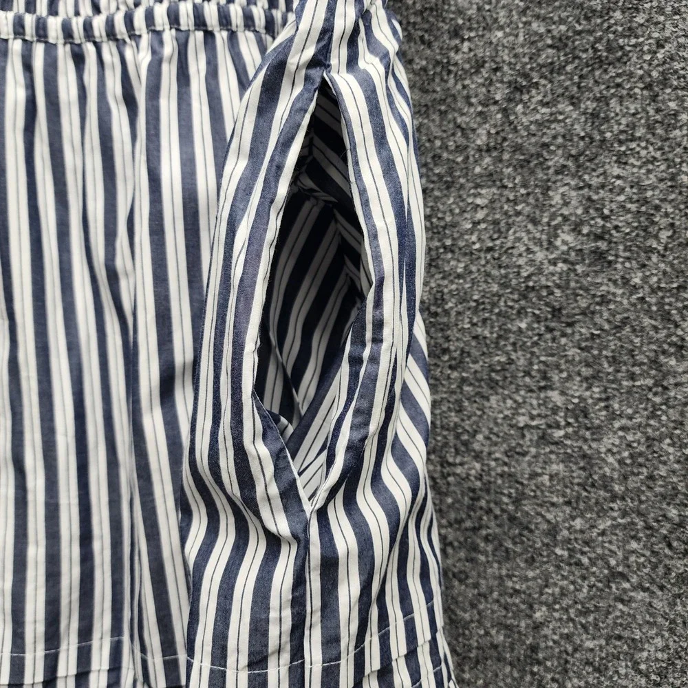 NWT Quince Organic Cotton Poplin Tiered Maxi Dress Hudson Stripe XL Pockets - Picture 4 of 12